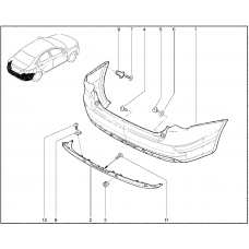 501110. Бампер задний (без парктроника)