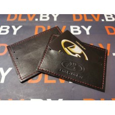 Картхолдер из натуральной кожи с логотипом "LADA Club BY"